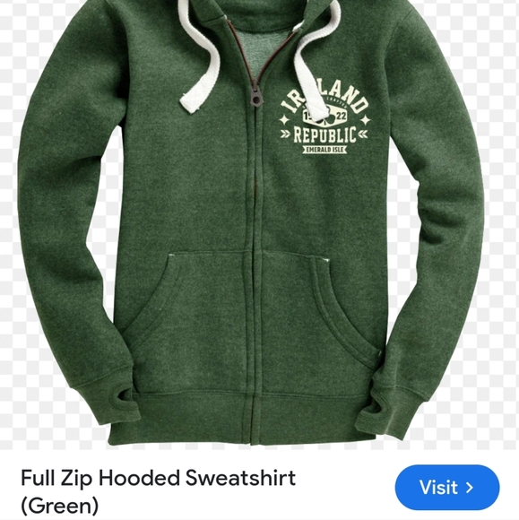 Vintage men's Ireland Republic Green hooded jacket - Picture 6 of 6